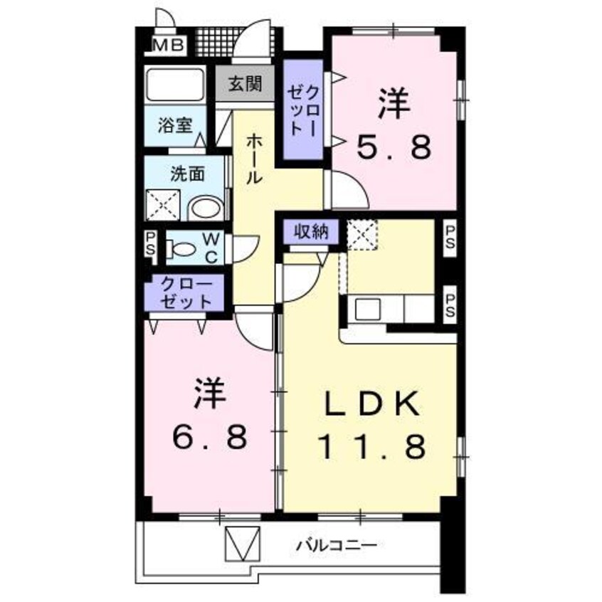 間取図 グランジュテ