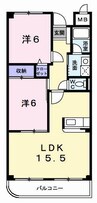 ロジュマン弘福 2LDKの間取り