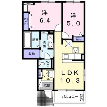 間取図 ルピナスコート京田辺