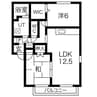 マドラフゥイユII号館 2LDKの間取り
