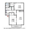 サンビューラ梅美台　Ｄ 2LDKの間取り