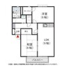 サンビューラ梅美台　Ｄ 2LDKの間取り