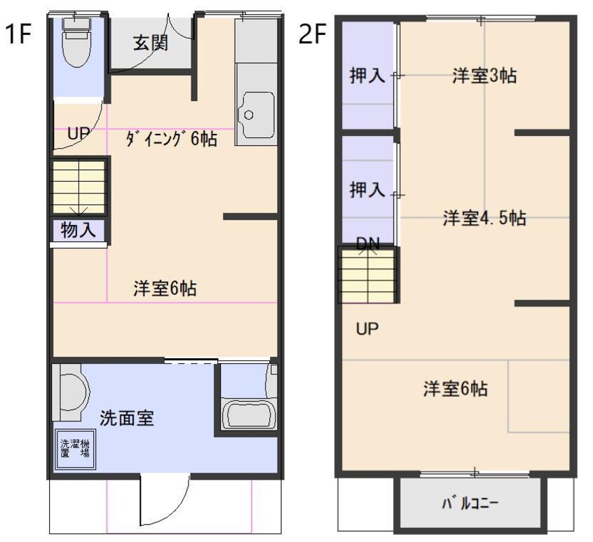 間取図 東山区本町貸家