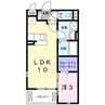サニーヴィラ　エテルノＭ 1LDKの間取り