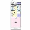 グリーンピア中川II号館 1Kの間取り