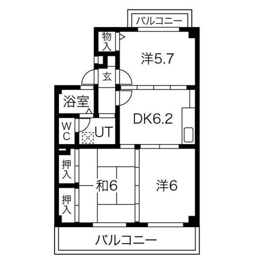 間取図 バーベナ光台Ａ棟