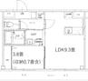 アヴァロン八島町 1LDKの間取り