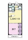 ナリッシュFujisaka 1LDKの間取り