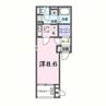 プログレＮオメガ 1Kの間取り