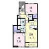 グランドフォレストII 2LDKの間取り