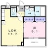 コンチェルト 1LDKの間取り