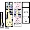 ヴェルデ　ストーリアI 2LDKの間取り