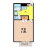 プレジール みどり 1Kの間取り