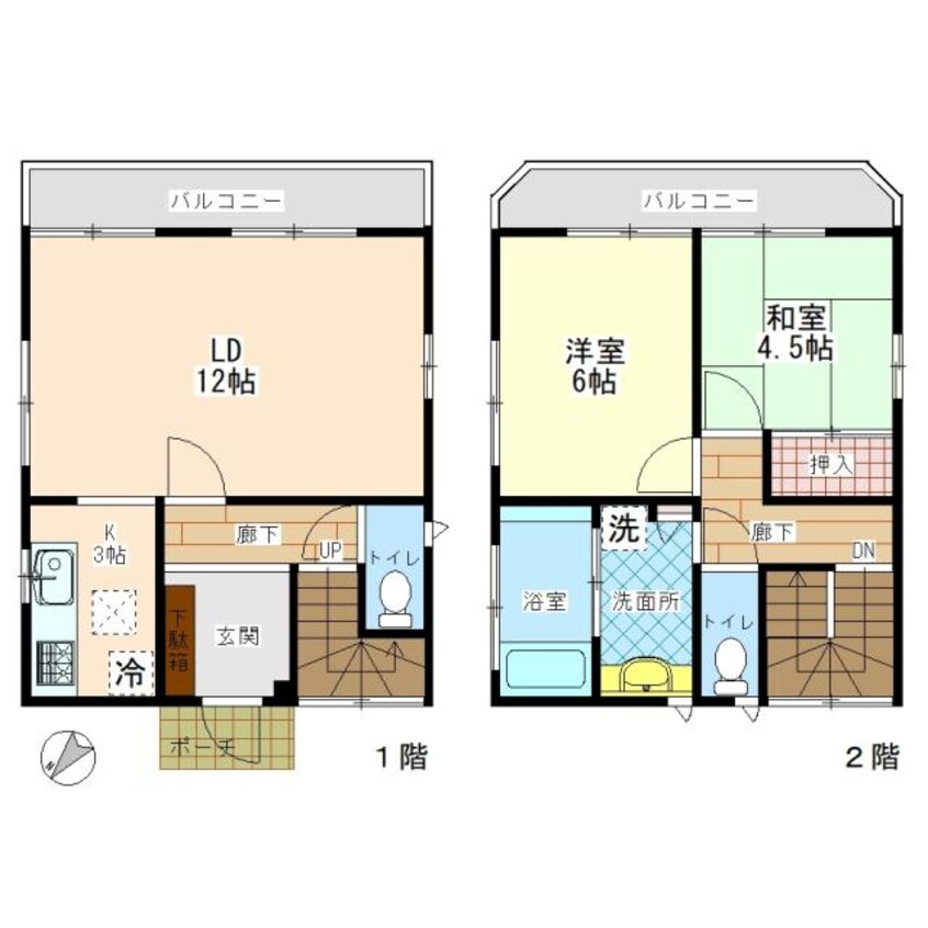 間取図 熱川エイブル貸家