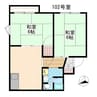 川奈コーポ栄 2DKの間取り