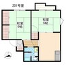 川奈コーポ栄 2DKの間取り