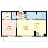 グレンディールB 1LDKの間取り