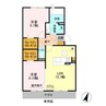 グリシーヌフルール 2LDKの間取り