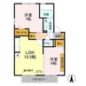 クリスタルソレーユ 2LDKの間取り