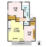 クリスタルソレーユ 2LDKの間取り