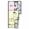 イーストフラワー更級2 1LDKの間取り