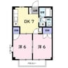 グリーンエポック 2DKの間取り