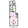 シャンプレロジュマンⅠ 1Rの間取り