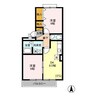 ロイヤルハウスA 2DKの間取り