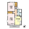 クレール有吉 2DKの間取り