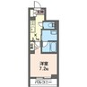 シャルムローズ 1Kの間取り