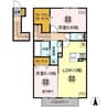 ピエスクレール 2LDKの間取り