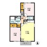 クレールシャンブルB 2LDKの間取り