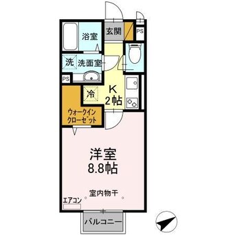 間取図 clochett et soleil（ｸﾛｼｪｯﾄ ｴﾄ ｿﾚｲﾕ）