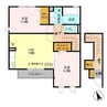 シャリテレーヴB 2LDKの間取り