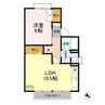 ファーストヴューラ五番館 1LDKの間取り