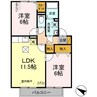 グランモア 2LDKの間取り