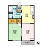 プチパレス 2DKの間取り