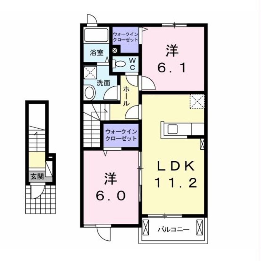 間取図 内房線/姉ケ崎駅 徒歩20分 2階 築7年