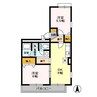 ロイヤルハウスB 2DKの間取り