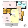 ウイステリアⅢ 2LDKの間取り