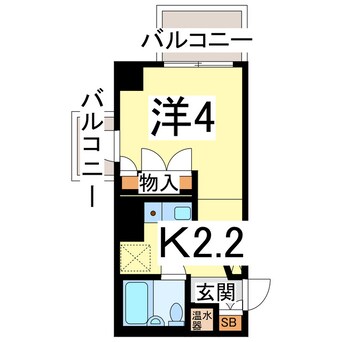 間取図 内房線/五井駅 徒歩2分 4階 築36年