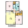 あおばグリーンヒルズ 2LDKの間取り