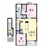 内房線/姉ケ崎駅 バス:7分:停歩7分 1階 築11年 2LDKの間取り