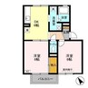サンビレッジ 2DKの間取り