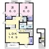 内房線/姉ケ崎駅 バス:6分:停歩3分 1階 築11年 2LDKの間取り