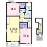 内房線/八幡宿駅 バス:10分:停歩8分 2階 築13年 2LDKの間取り