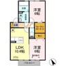 ルミエールＤ(五井) 2LDKの間取り