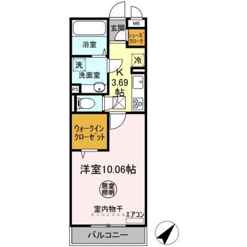 間取図 内房線/五井駅 徒歩1分 1階 築7年