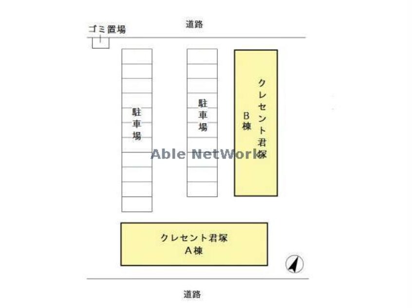 平面図 内房線/五井駅 バス5分白金三丁目バス停下車:停歩7分 1階 築35年