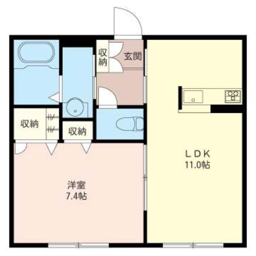 間取図 プランドールＡ(うるいど南)
